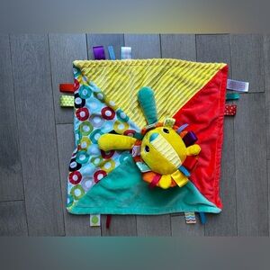 Bright Starts Taggies Lion Lovey Plush Baby Security Blanket Multicolor Tags